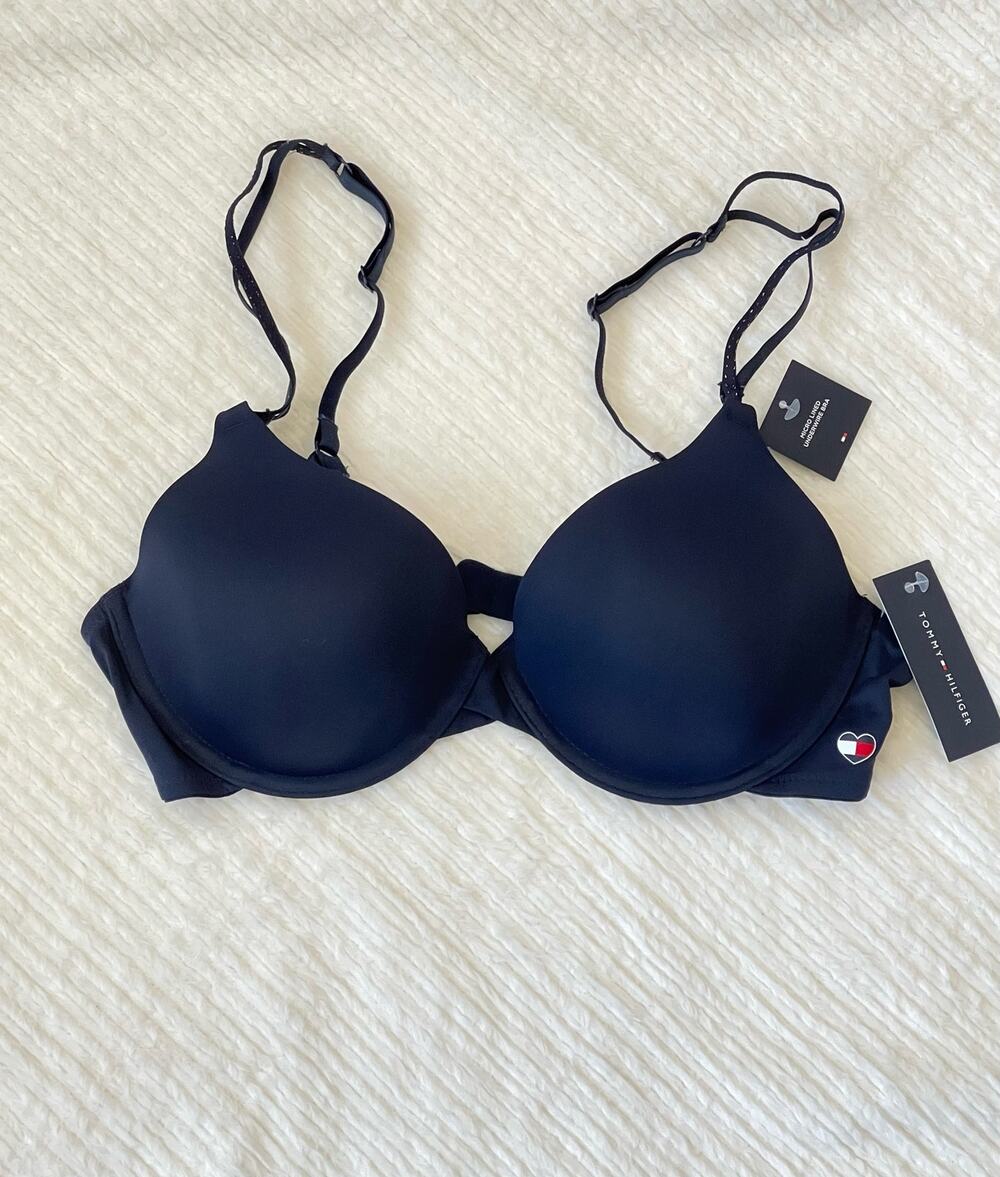 New Tommy Hilfiger Women's Logo Push-up Bra 34C